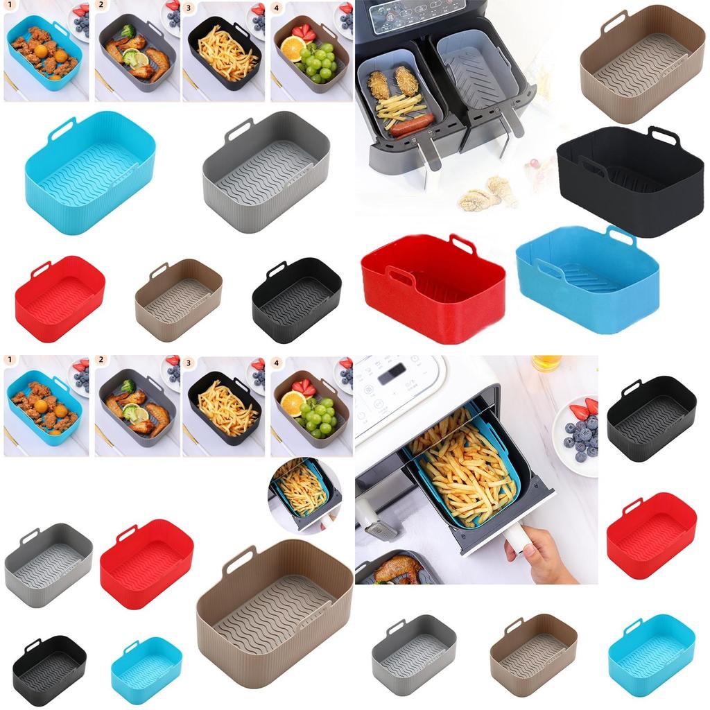 Quadratische Heißluftfritteuse Backplatte Ungiftige Und Hitzebeständige Silikon Einlage Korb