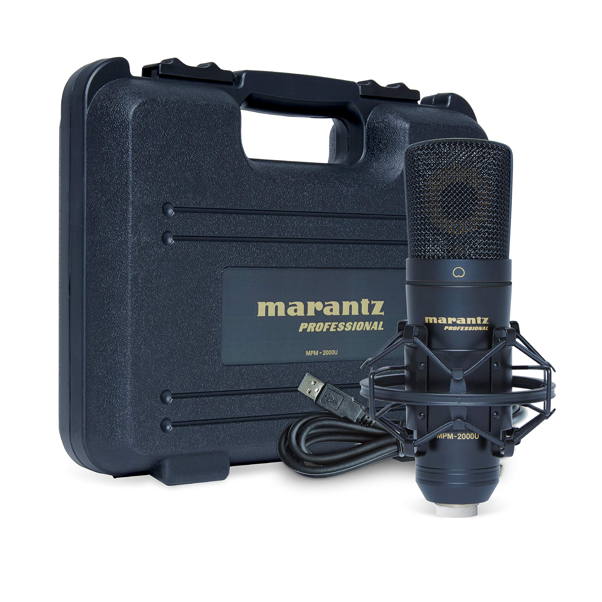 

Marantz Pro MPM2000U USB Condenser Microphone for Gaming, Telework, DAW Recording, and Streaming, Includes Shock Mount and Storage Case