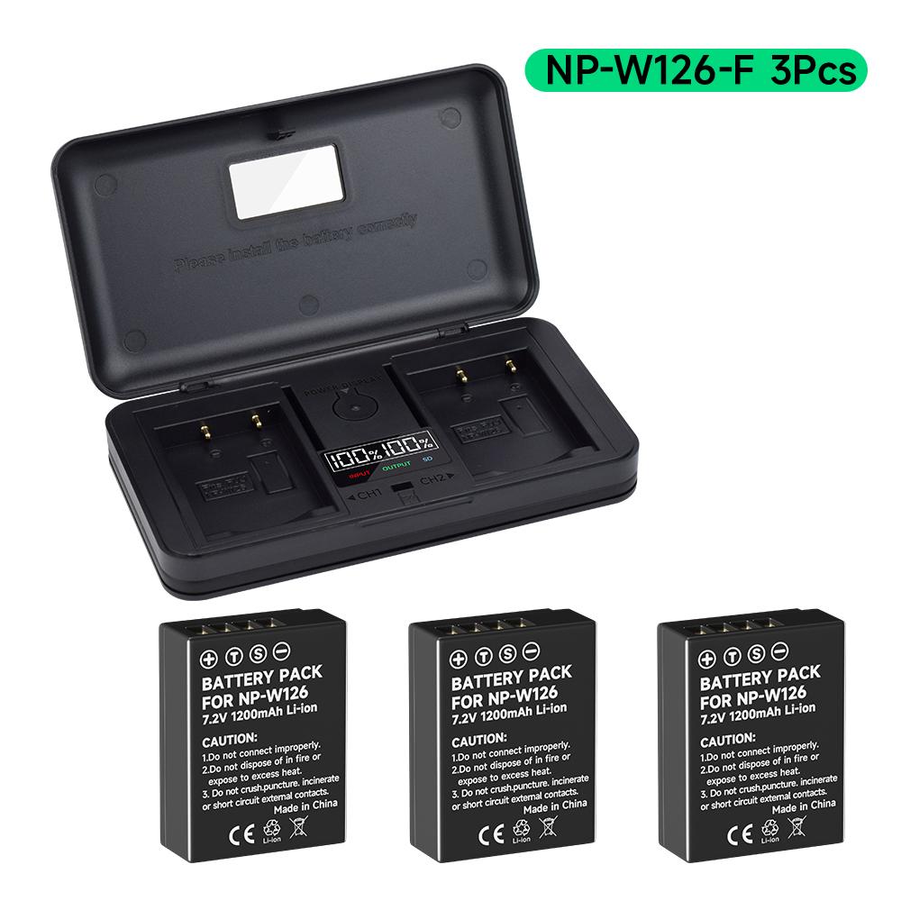 PALO Akumulator NP-W126 1200mAh + podwójna ładowarka LCD do Fujifilm Fuji XPro1 XT1 HS30EXR X-T20 XT20 X 100 NP-W126 S