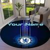 Chelsea F Custom Name Round Area Rug,Carpet Rug for Living Room Bedroom Sofa Playroom Decor,Non-slip Floor Mat