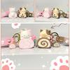 Llavero de Joyería de Rollo de Pastel de Gato de Dibujos Animados Llaveros Colgante Chic de Rollo de Pastel de Gato Llavero para Bolso Cartera