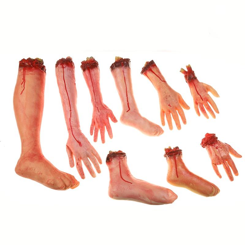 Halloween Body Parts Decoration Scary Prop Realistic Severed Arm Party Hand