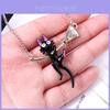 Serviço de Entregas da Kiki Colar com Pingente de Vassoura de Gato Preto Travesso com Berloque Móvel Para Fãs e Cosplay
