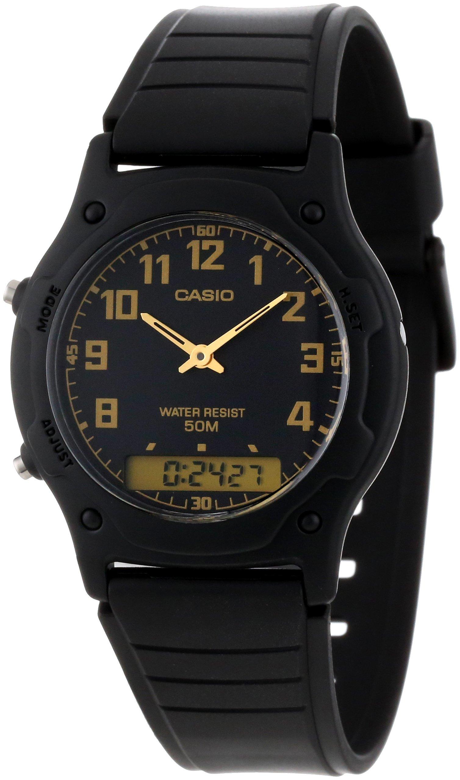 

Casio Часы CASIO аналогово-цифровая комбинированная модель AW-49H-1BV черного цвета