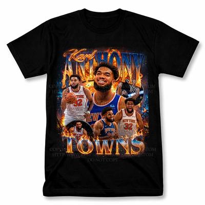 Karl Anthony Towns New York Knicks Grafické tričko Vintage tričko pro basketbalové fanoušky