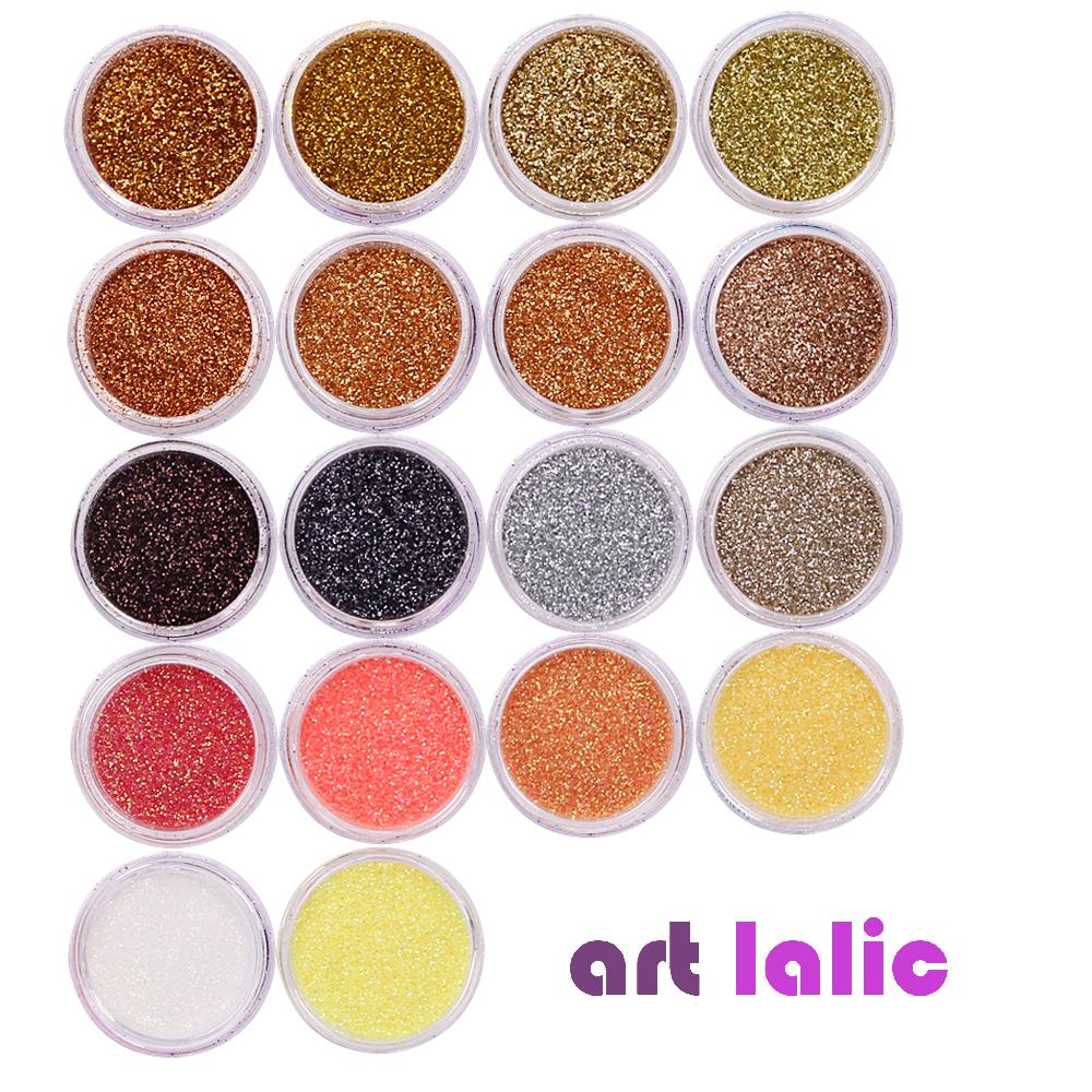 40Pcs Mix Colors Nail Glitter Powder Shining Nail Art Pigment Dust Nail Art Decoration