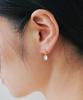 Ordor Round White Quartz Drop Earrings