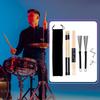 Drum Rod Sticks Set Wire Brushes Drum Key Percussion Instrument Accessories for Jazz Folk Acoustic Music Lover
