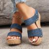 Fashion Women's Sandals High Heels Wedges Shoes Women Summer Platform Slippers Fashion Casual Beach Women Slippers Zapatos De Mujer