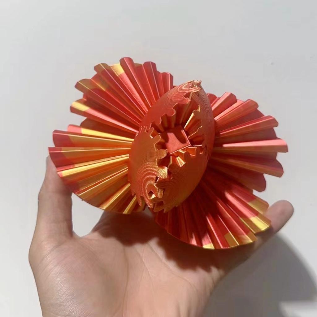 3D Printed Gear Ball Spin Ball Decompression Gear Ball Fingertip Relieve Anxiety Rotating Toy Home Decoration Ball Gift