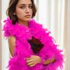 DIY Fluffy Rose Turkey Feather Boa 40G 60G 90G 2 Meter Chandelle Feathers Shawl Scarf for Carnival Party Dress Clothes Decoration