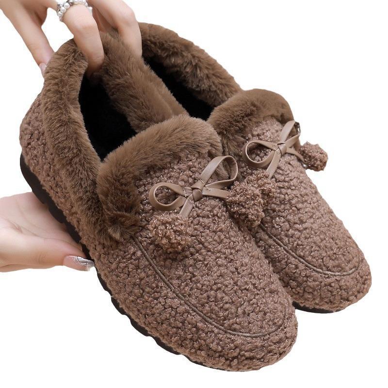 New Mao Mao shoes women's winter warm and velvet women's shoes cotton shoes fashionable versatile Doudou shoes