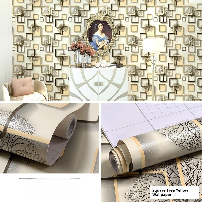 Selvklebende Tapet Pastoralt Blomstermønster Selvklebende Tapet Soverom Stue Møbler Renovering Vanntett og Fuktsikker 10 Meter