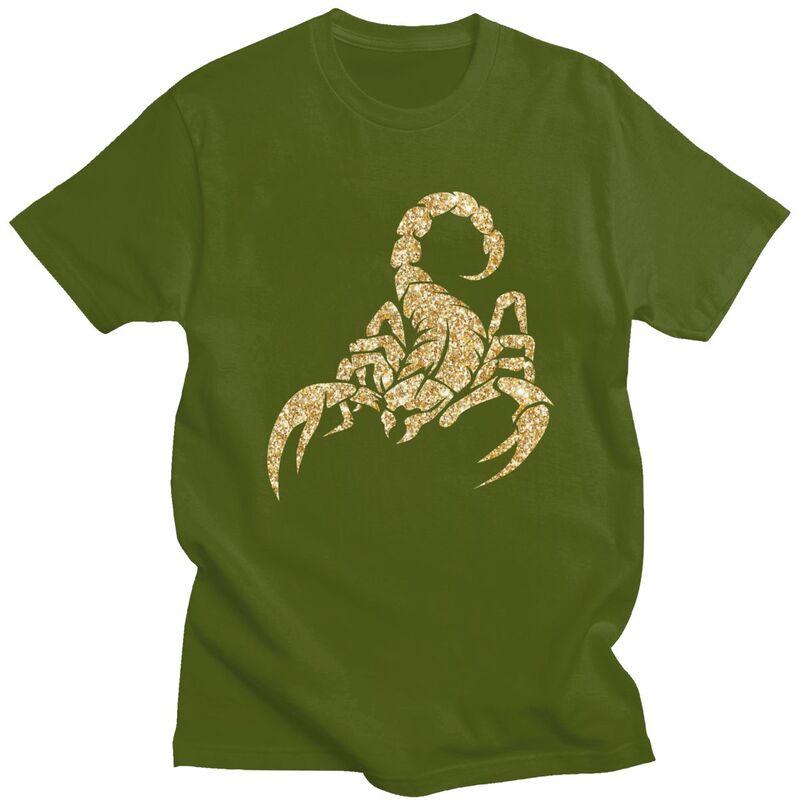Sparkly Scorpion T Shirts 100 Cotton Tee Tops Summer Round Neck Tshirt Casual Short Sleeve Men Women Birthday Gift