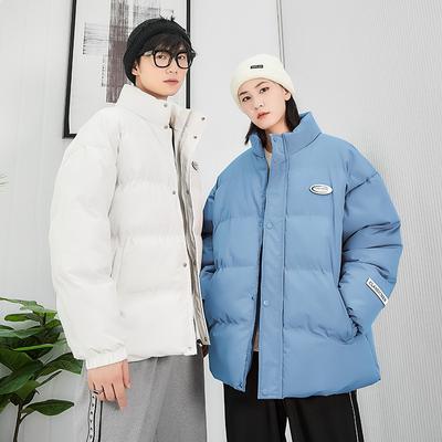 Men's Autumn and Winter New Velvet Cotton Clothes, Cotton Clothes, Loose Fashion Warm Stand-up Collar Jacket, Casual Thickened Bread Clothes
