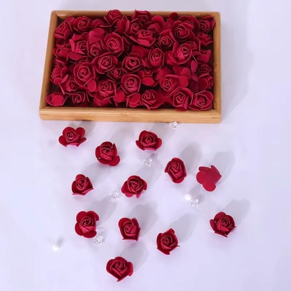 100Pcs Foam Foam Rose Handmade Foam Rose Heads Gift Artificial Flowers Valentines Day