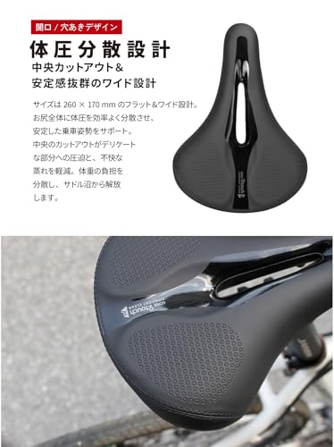 GORIX Bicycle Saddle [Thick & Shock-Absorbing] Cushioned/High-Rebound/Perforated Seat for Comfort, Road Bikes, Cross Bikes, Mountain Bikes, and Mini V