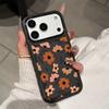 Coffee Colored Flowers Phone Case For IPhone 17 17Air 16 15 Case For IPhone 11 13 12 14 Pro Max 16 15 14 Plus Cover Case Funda