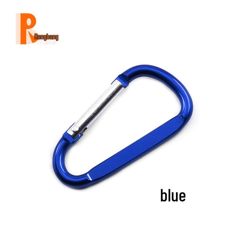 Large 6D Flattened Aluminum Alloy Carabiner with Oxidized Color for Water Bottle or Cup.