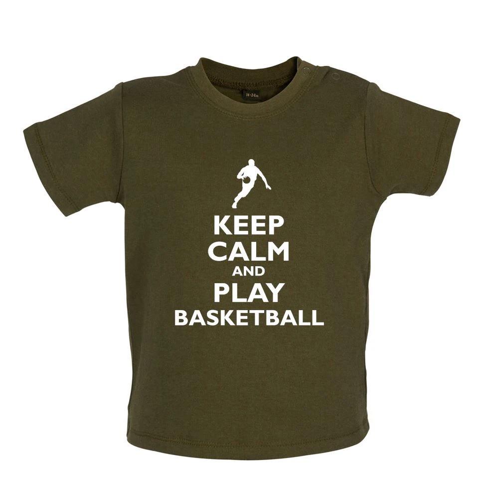 

Keep Calm and Play Basketball - Baby Kids Boys Girls Unisex T-Shirt / Babygrow - Player Hobbies Sports 160