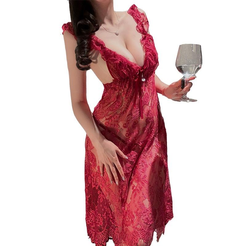 Sexy lace plus size erotic underwear flirting set perspective free passion