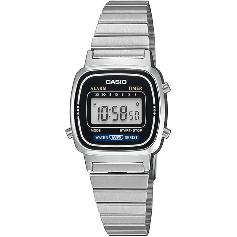 

[Casio] Часы женские CASIO цифровые НОВЫЙ дизайн LA670WD-1 Серебристо-черная модель для зарубежной продажи [продукт]