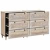 Sideboard 2 pcs White 120 x 33.5 x 75 cm Solid Mango Wood
