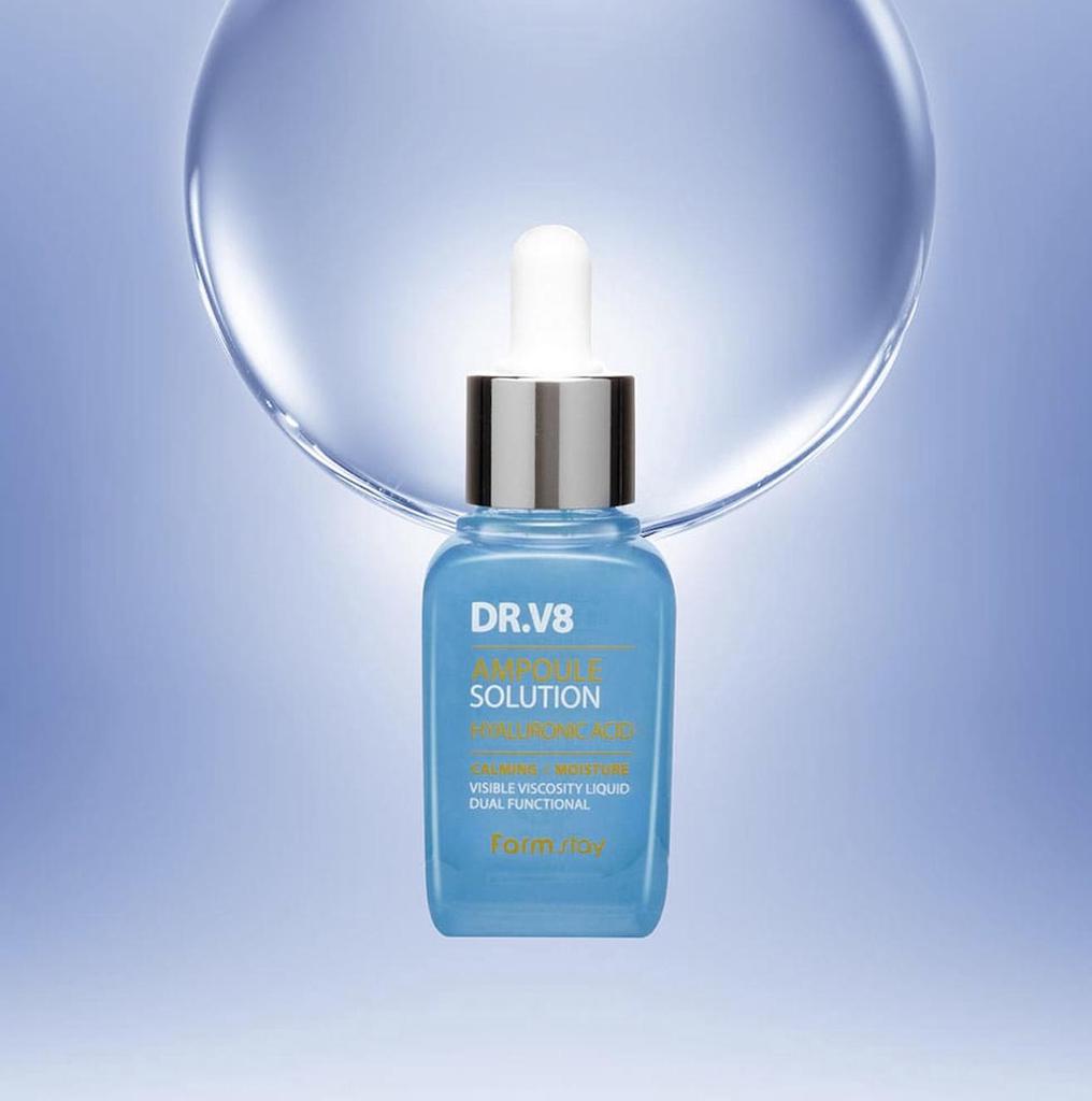 FARM STAY Dr. V8 Ampoule Solution Hyaluronic Acid 30ml (3 Options)