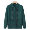 Spring Autumn Middle-Aged Elderly Women's Sweater Thin Cardigan Jackets Casual Long Sleeve Coats Female Knitted Sweater