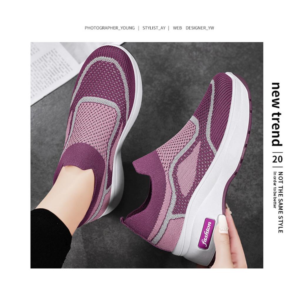 Thick Soled Women's Shoes, Classic Sponge Sole Casual Shoes, Versatile Height Increasing Shoes