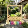 Anti-slip Wood Bird Training Stand Interactive Parrot Biting Rod  Bird Cage Accessories