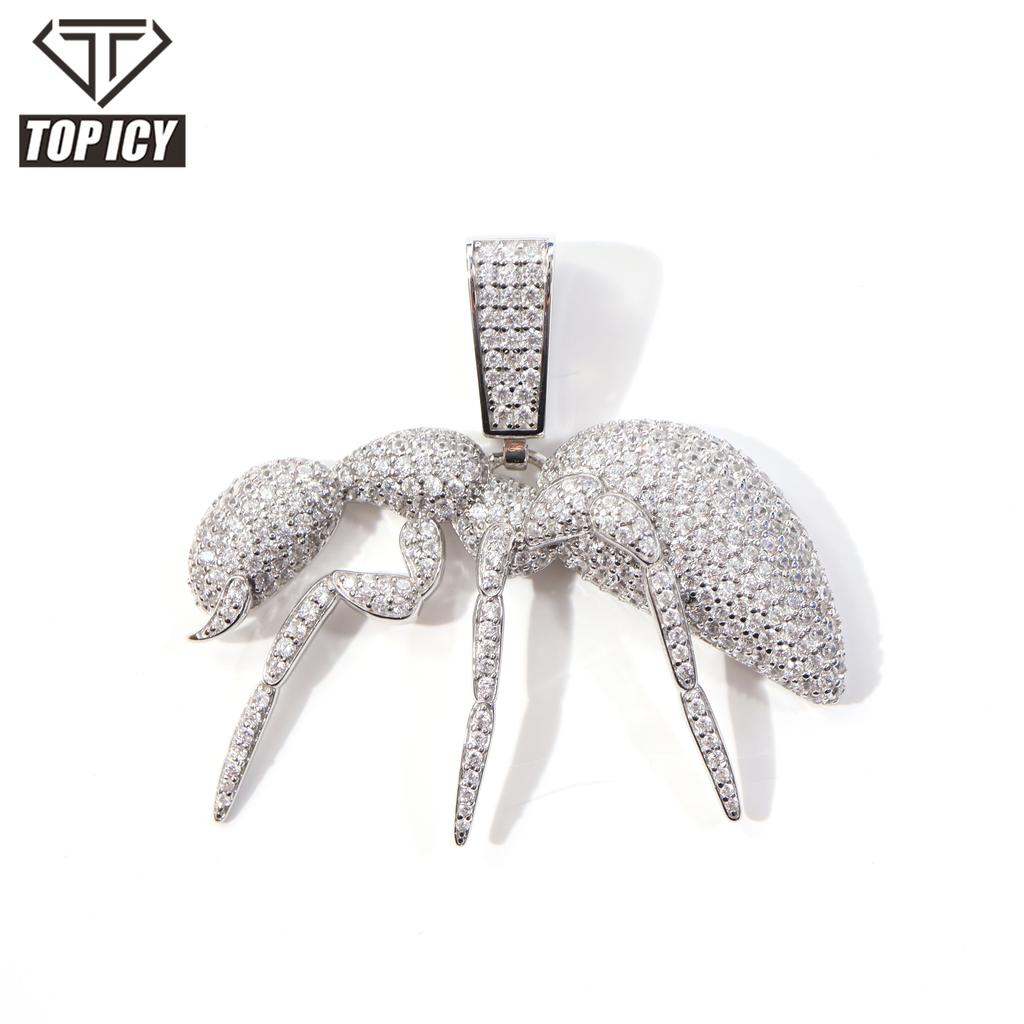 Handmade Insert Jewelry Fashion Jewelry Maker 925 Silver Moissanite Iced Out Pendant Necklace Hip Hop Jewelry Personalized