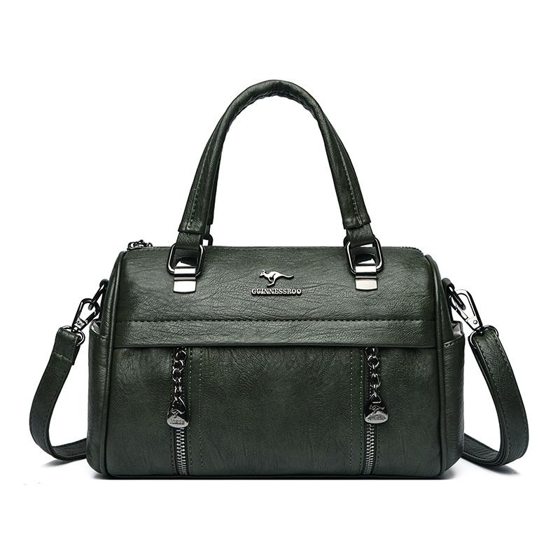 

Женская кожаная сумка через плечо большой емкости, однотонные сумки, большая сумка, повседневные сумки