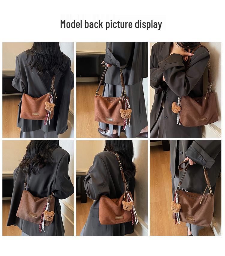 2025 Minimalist Retro Suede Crossbody Shoulder Bag for Women