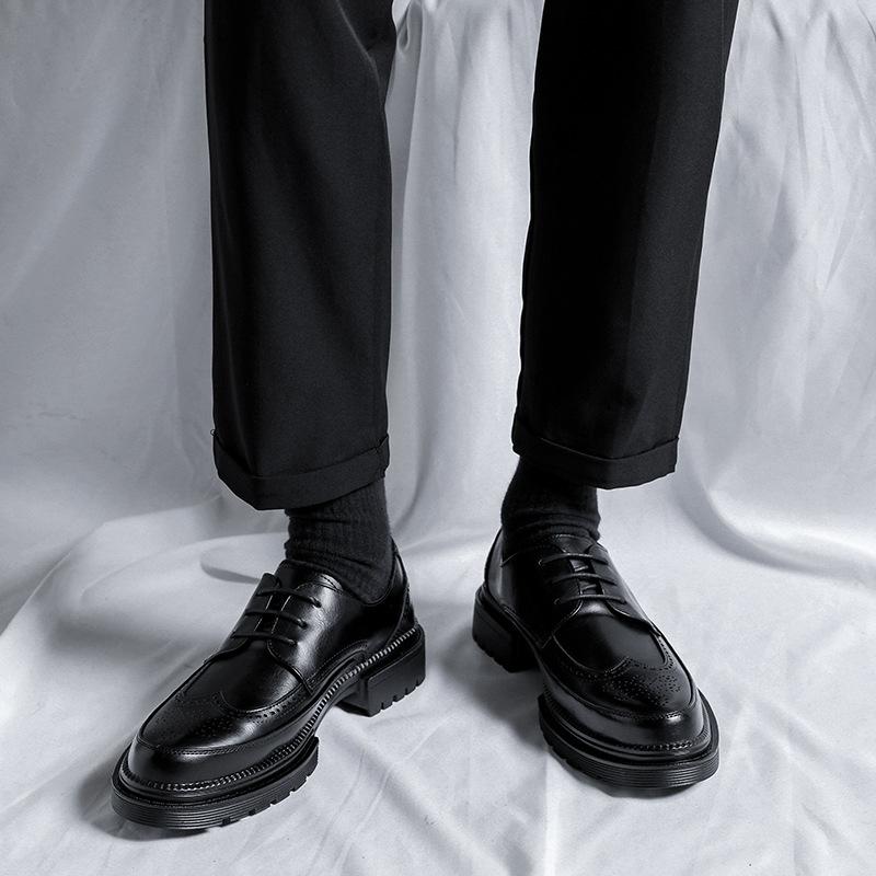 A Hair Generation Men'S Brock Leather Shoes Business Dress Casual Shoes British And Korean Version Groom'S Wedding Shoes 1376-R