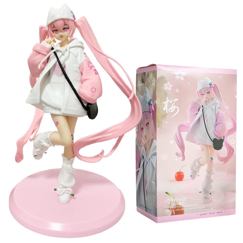 17 Styles Hatsune Miku Handmade Cherry Hatsune Miku Devil Hatsune Miku Handmade PVC Model Desktop Decoration Animation Toy Gift