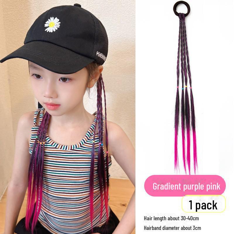 

Детский набор плетеных аксессуаров для волос: Парик с косичками, резинки, повязка на голову с бантом, высокие резинки для хвоста для маленьких девочек