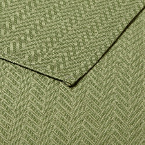 Cleib Herringbone Water-Repellent Tablecloth, Green, 140x230cm (FS006)