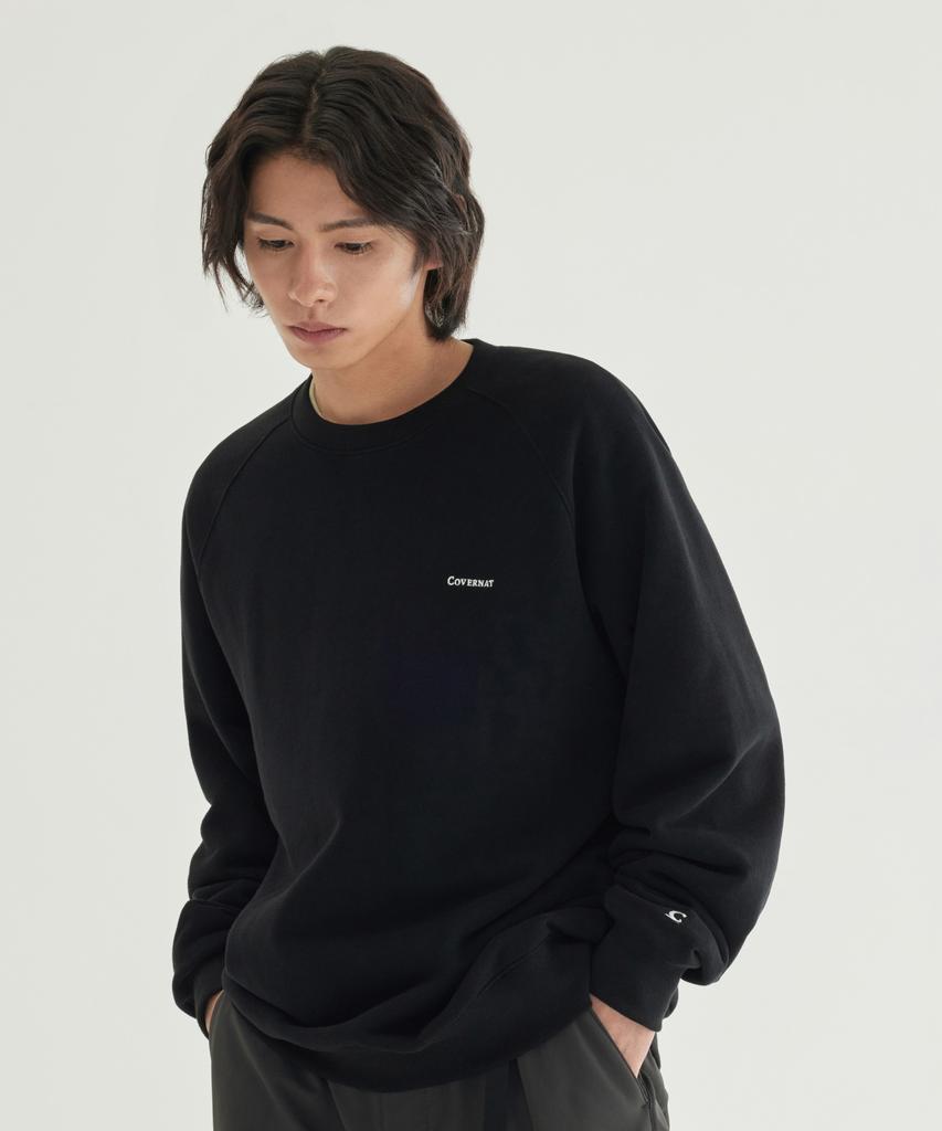 COVERNAT Small Logo Fleece-Lined Sweatshirt Black