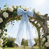 Extra Large Organza Bow Decoration 39 X 59 Inch Giant Tulle Bow with Tie And Long Ribbon Tails