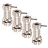 4Pcs Aluminium 17mm Hex Hub Extension Adapter for 1:8 Ratio RC Model Car(Black)