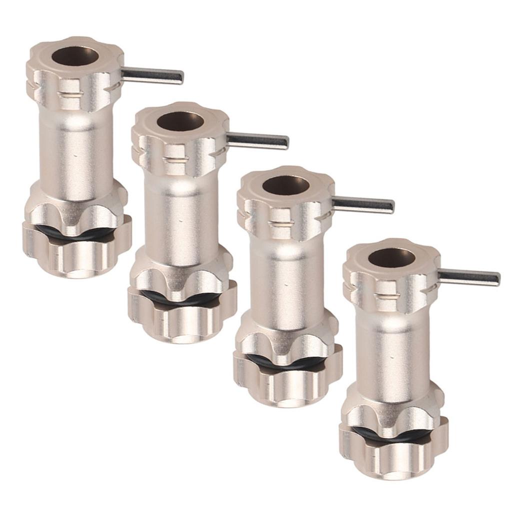 4Pcs Aluminium 17mm Hex Hub Extension Adapter for 1:8 Ratio RC Model Car(Black)