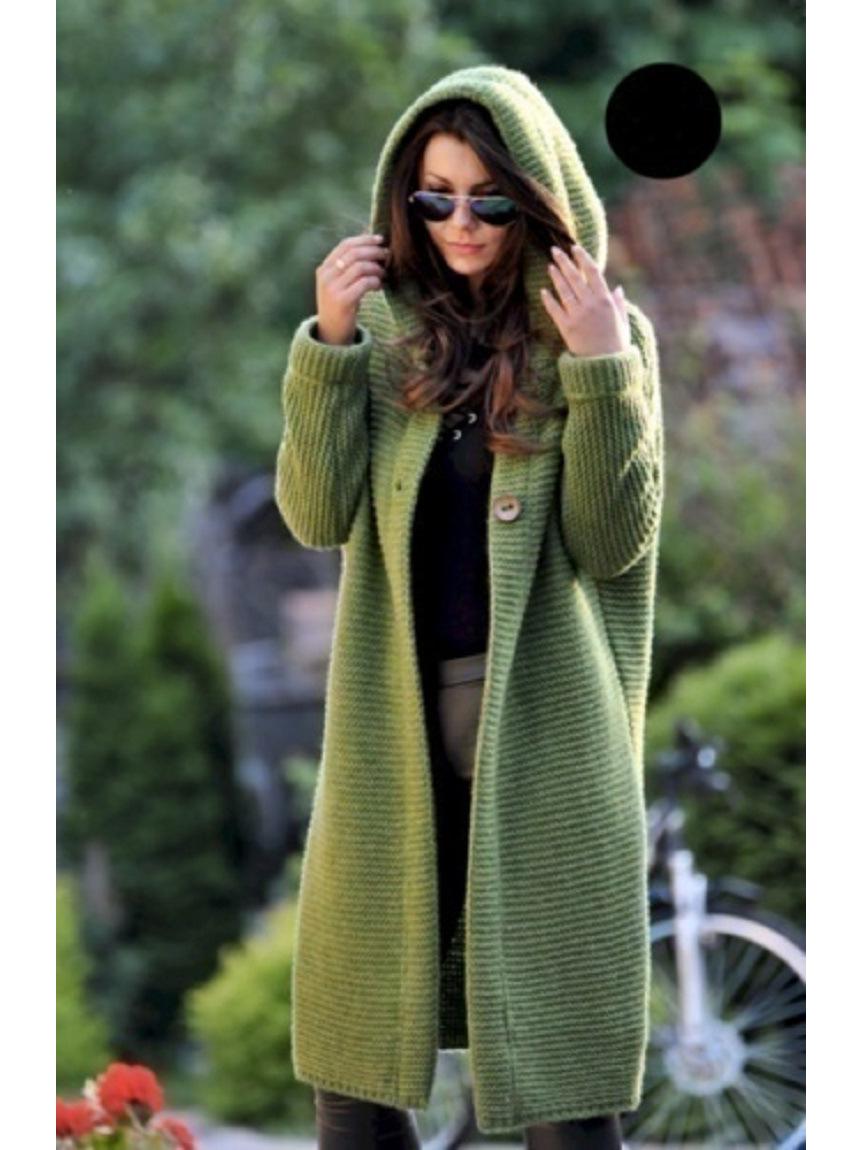 

В наличии: Женский вязаный кардиган большого размера, средней длины, горячий стиль осень/зима 2022 (W103) XXXL зелёный