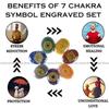 7 Chakra Zibu Coin for Money Success Good Health Symbols Crystal Coin Money