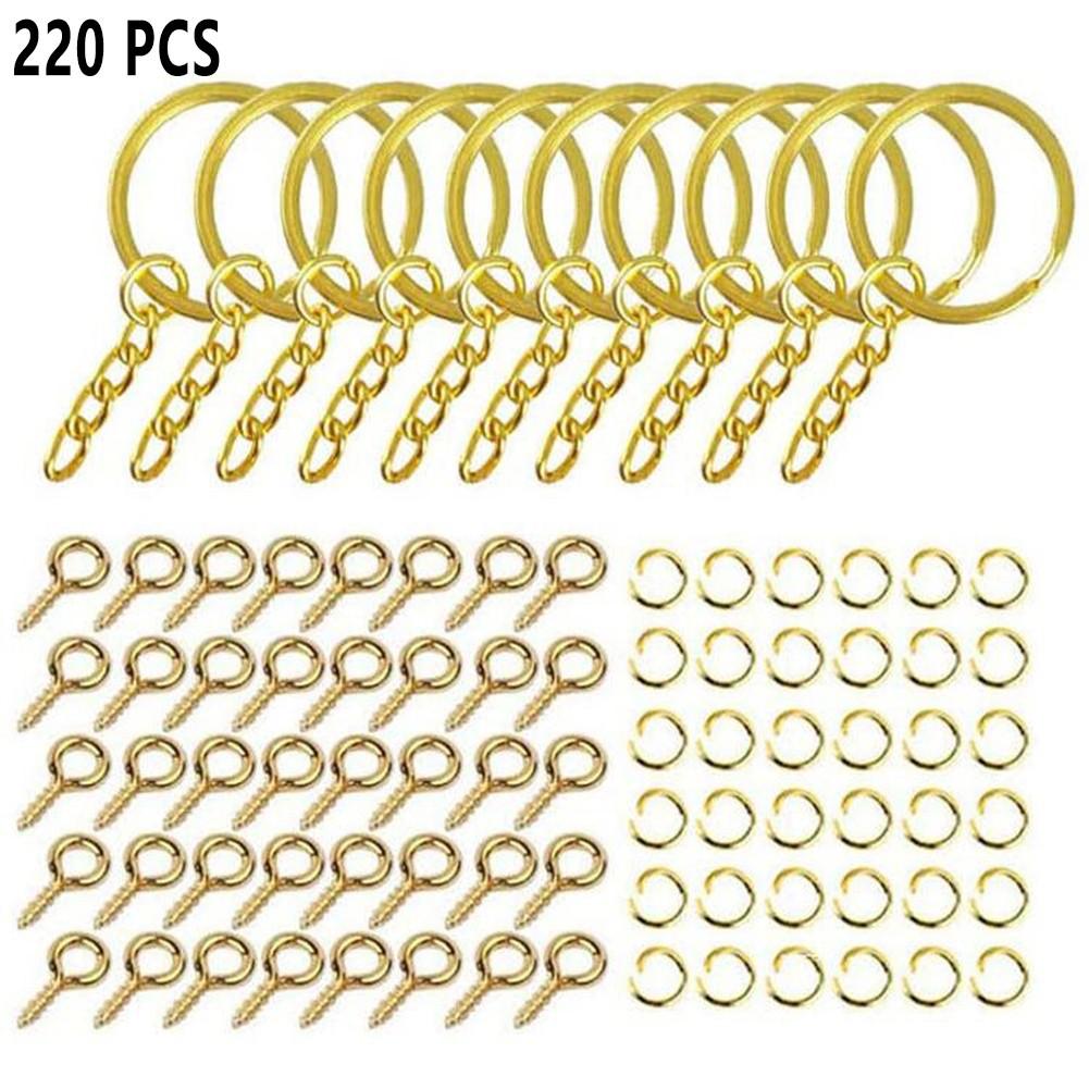 Nøkkelringer Nøkkelring DIY 220 stk/parti Gull Hummerlås