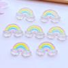 10Pcs New Cute Resin Mini Shining Rainbow Flat back Cabochon Scrapbook Kawaii DIY Embellishments Accessories