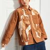 Li Ning Color Block Spliced Lapel Long Sleeve Jacket Men Jacket Brown AFDR275-2