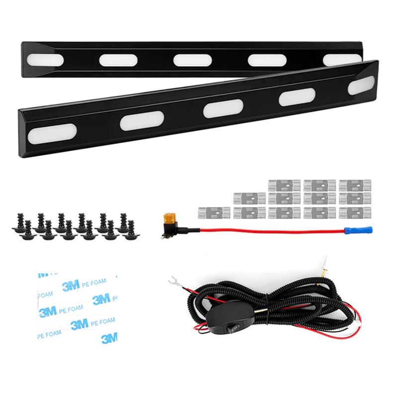 Bronco 2021+ Modification Grille: White/Yellow Line Light Style