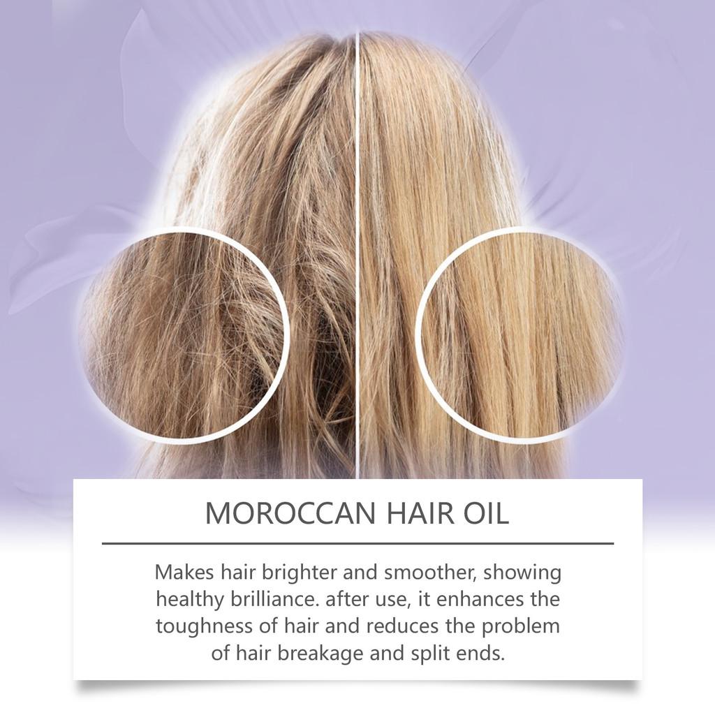 Hoegoa Moroccan Hair Oil Nourishing Hydrating Treatment For Smooth Frizz-free Hair