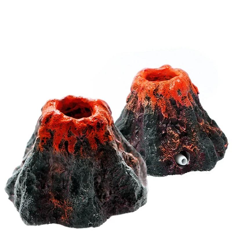 1pcs Fish Tank Landscaping Simulation Volcano Aquarium Accessories Rockery Aerator For Aquarium Pump Bubble Stone Oxygen